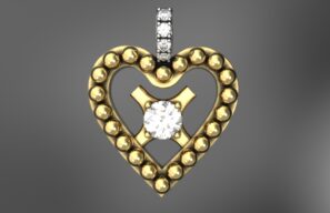 Love's Crossroad Pendant by Yihan Bronn - Silver, Gold, Rose Gold