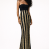Elegant Strapless Black Bodice Minimal Evening Dress